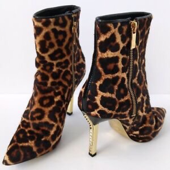 MICHAEL Michael Kors Shoes - Michael Kors Leopard Calf Hair Heeled Booties, 7.5